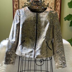 New The Limited Snakeskin Print Jacket
